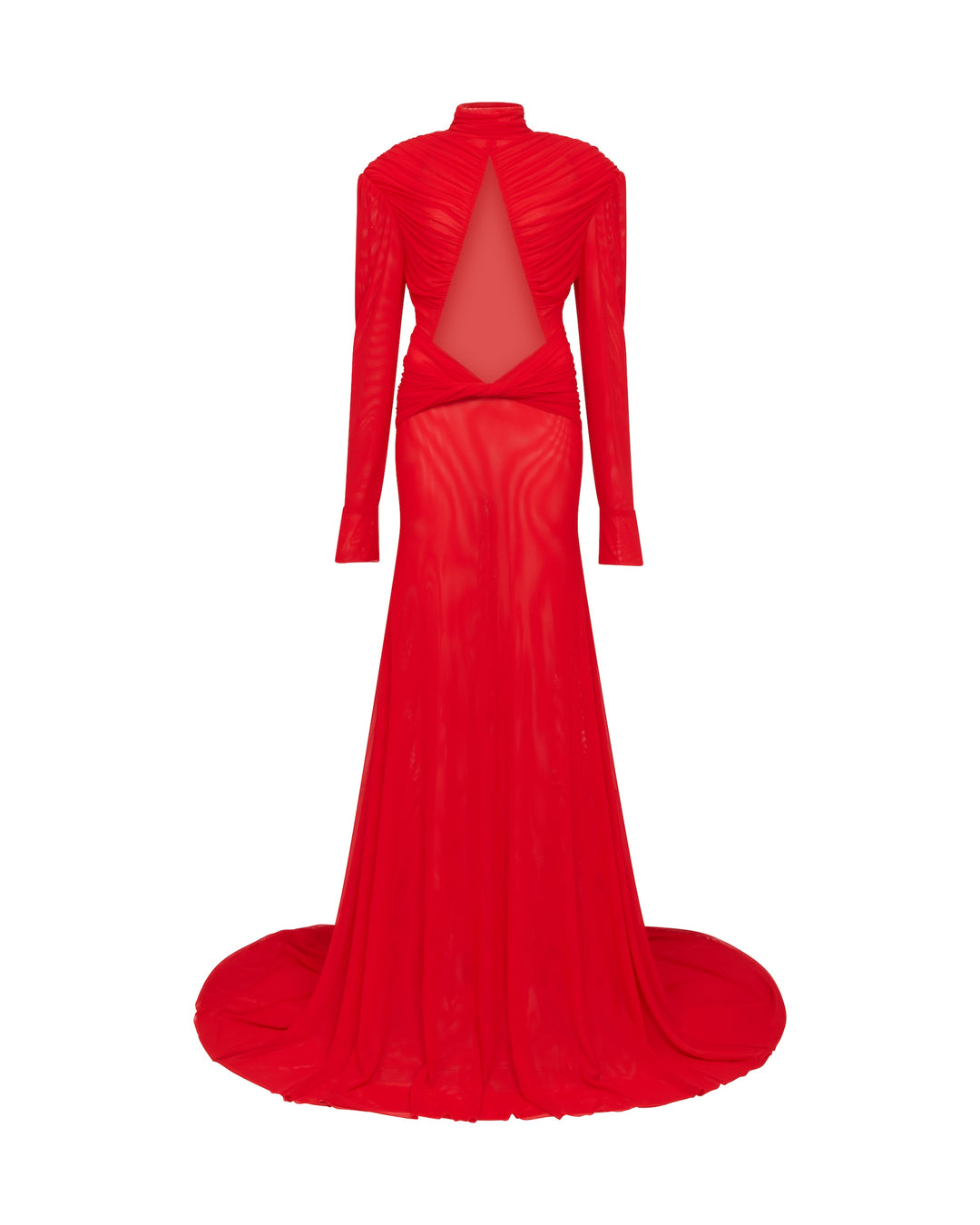 david koma mesh dress Asymmetric draped mesh gown - David Koma - Women