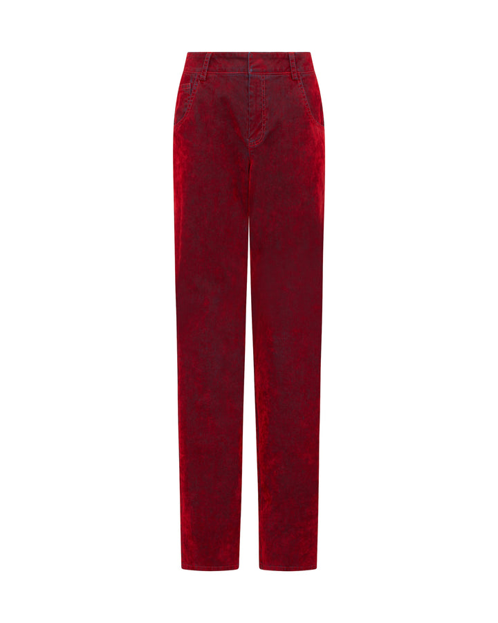 VELVET DENIM TROUSERS