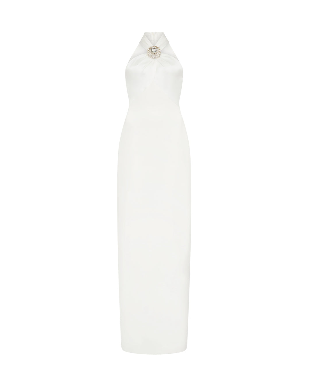 CRYSTAL PENDANT HALTERNECK GOWN