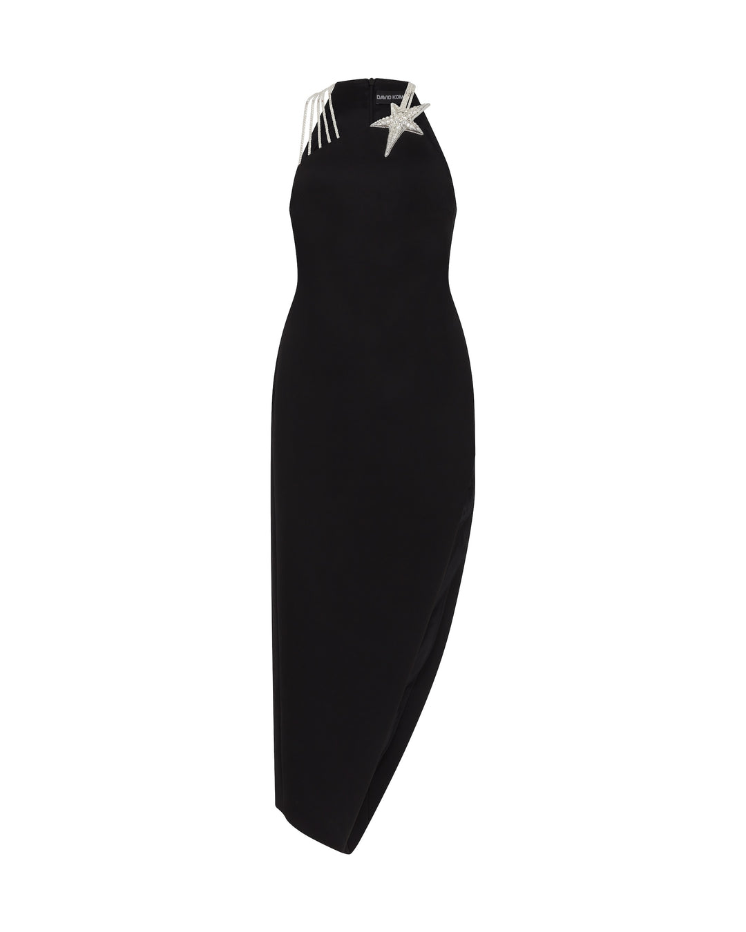 CRYSTAL STAR AND STRAPS MIDI DRESS