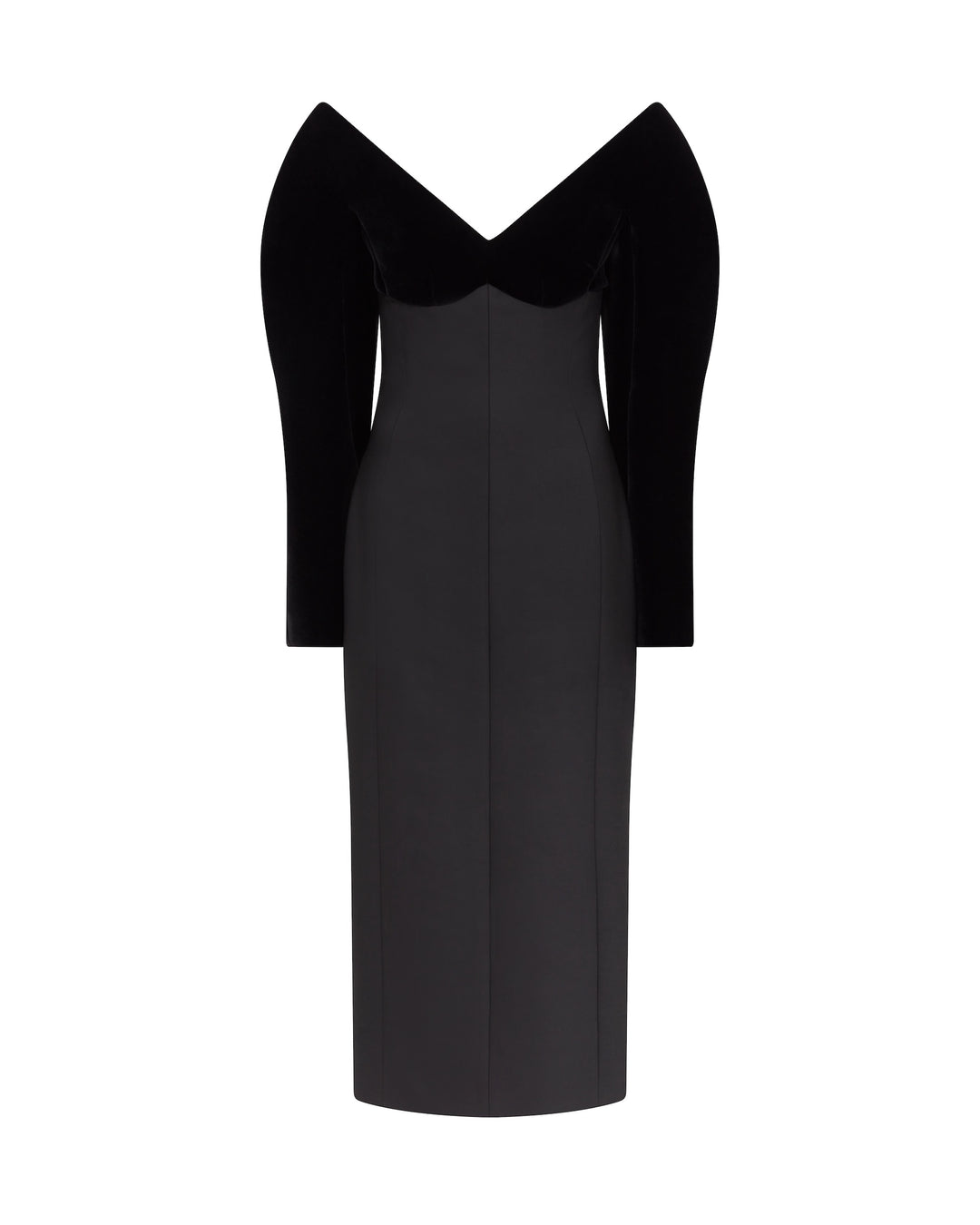 STRUCTURED SLEEVE MIDI DRESS