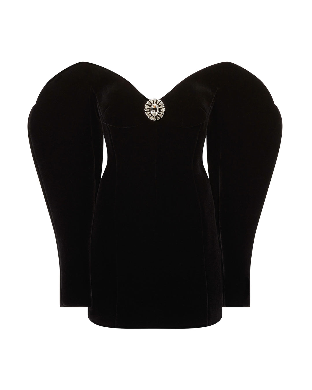 SCULPTURED SLEEVE & PENDANT MINI DRESS