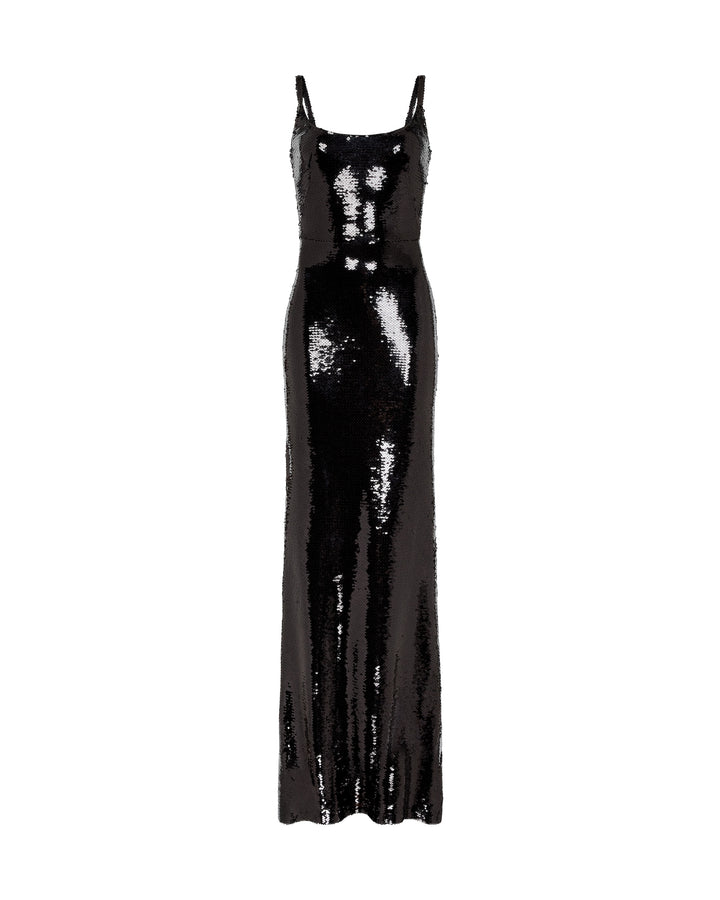 FITTED SEQUIN GOWN