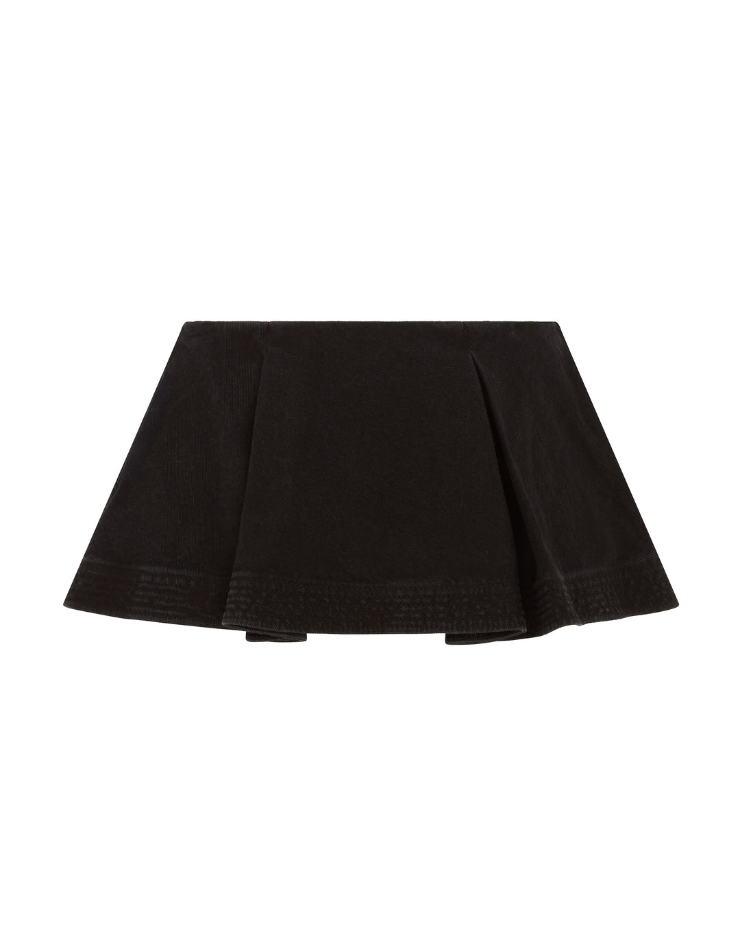 FLOUNCE DENIM MINI SKIRT