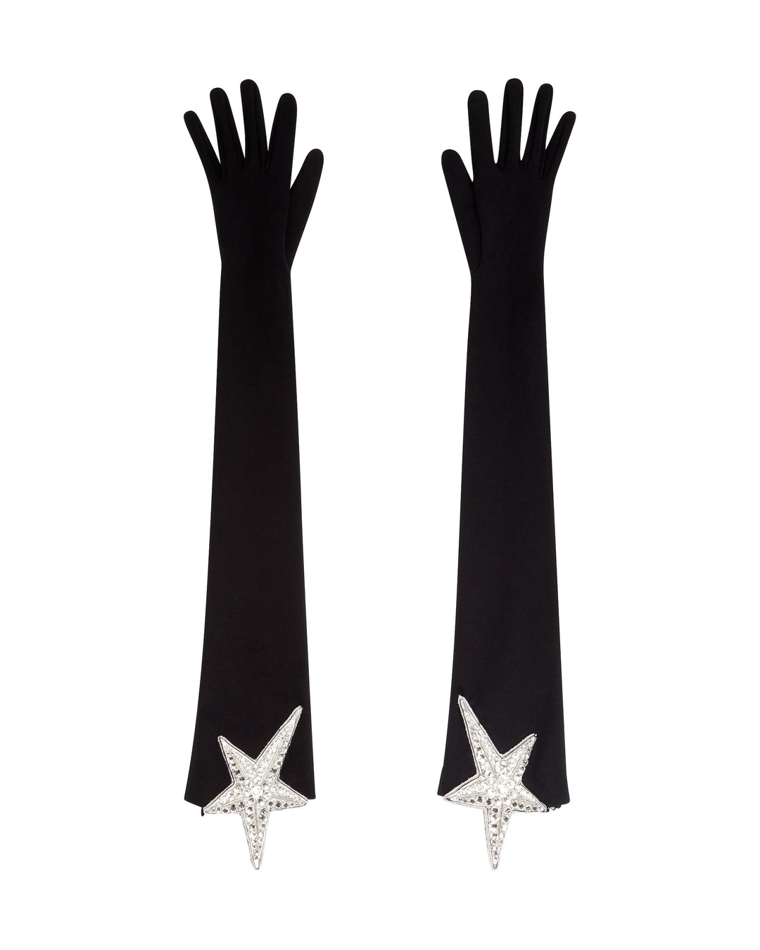 LONG GLOVES WITH SILVER STARS