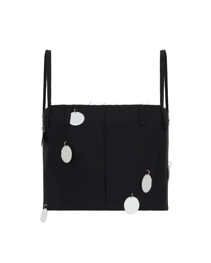 PLEXI MIRRORS BOXY CROP TOP