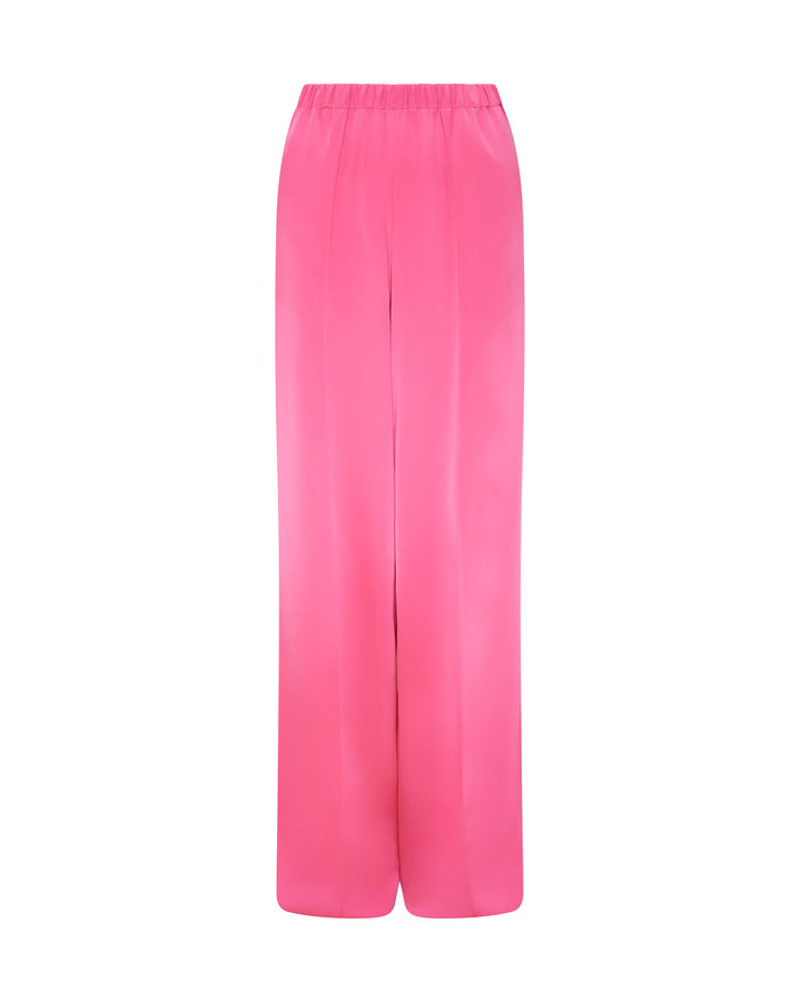 ELASTIC WAISTBAND SATIN TROUSERS