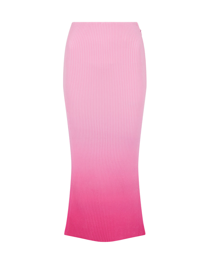 OPEN LEG KNIT MIDI SKIRT