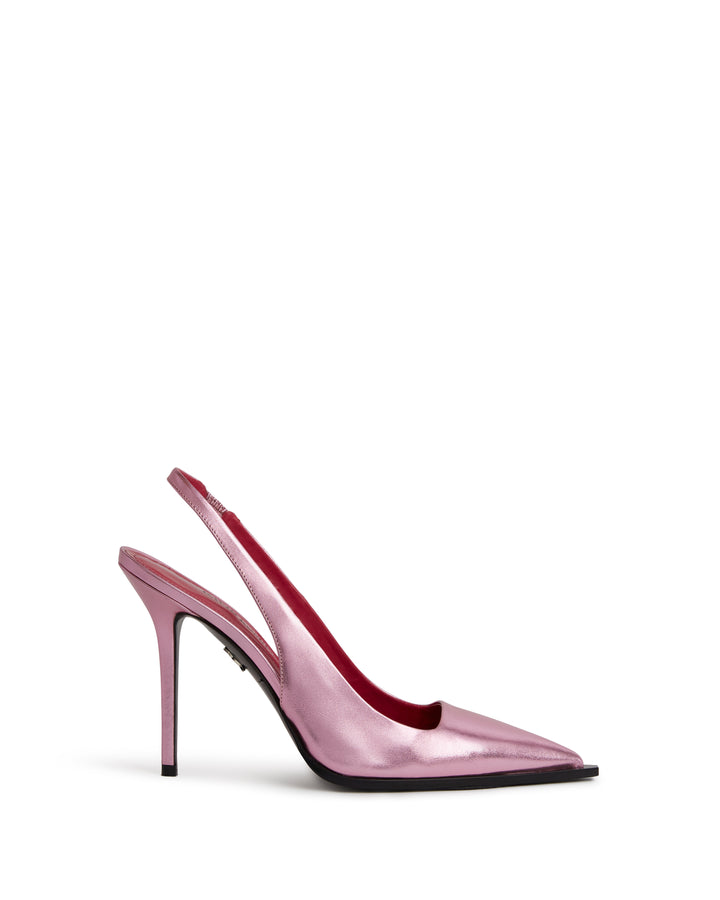 SLINGBACK LEATHER PUMPS IN PINK