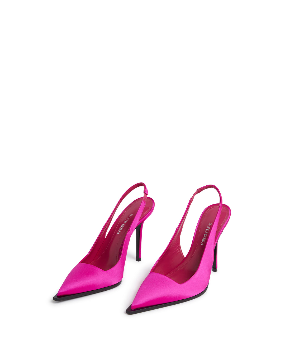 SLINGBACK SATIN PUMPS