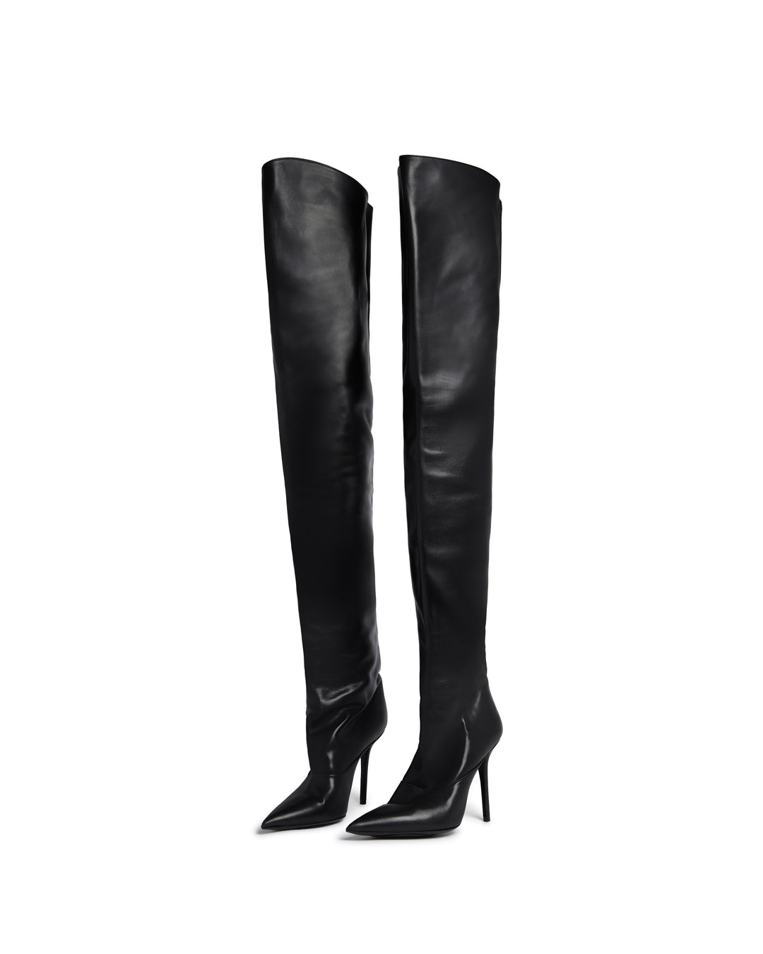 WIDE LEG THIGH HIGH BOOT IN BLACK