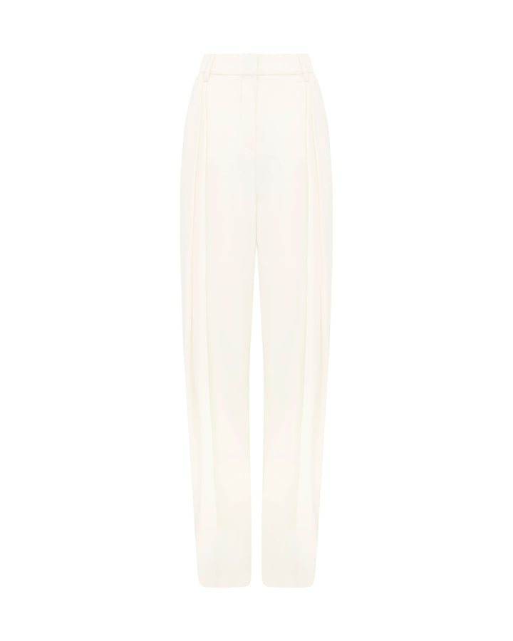 TAPERED TAILORED TROUSERS IN WHITE