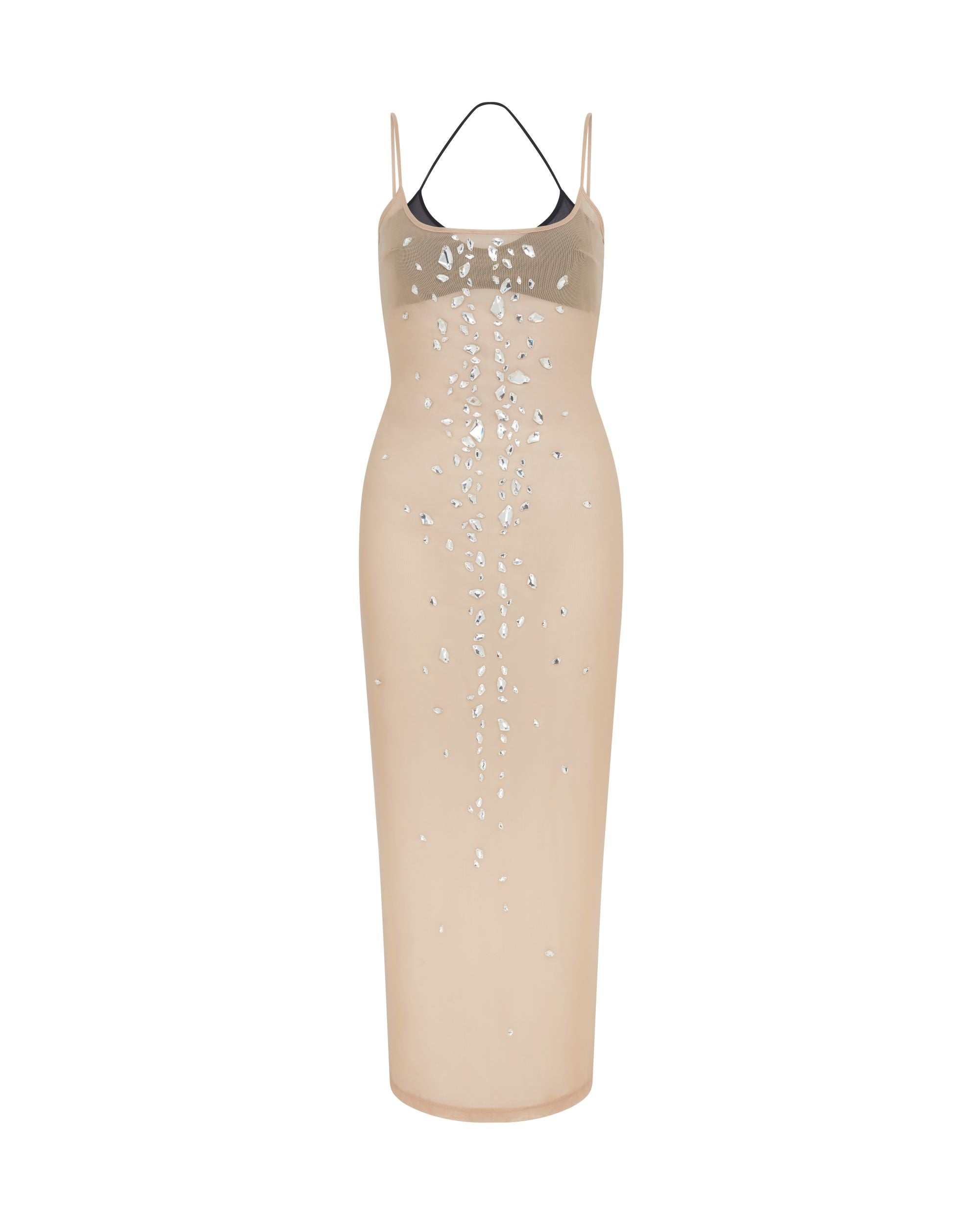 オールインワン・サロペット David Koma Light Beige Sequin Dress With Open Back David Koma Beige Dresses | 2025 Contemporary Ready to Wear