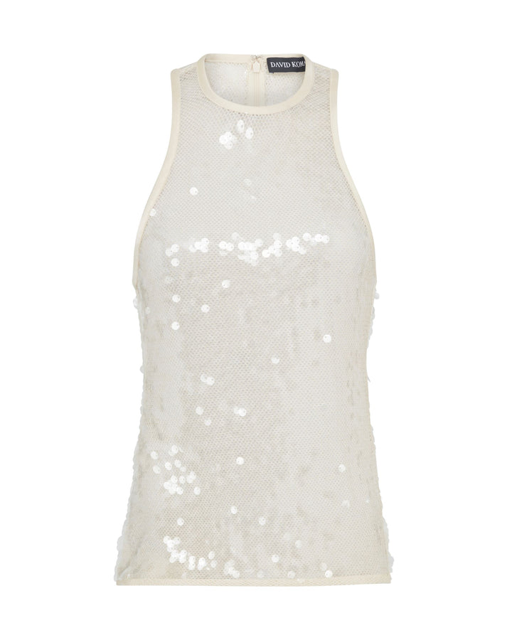HALTERNECK SEQUIN TANK TOP
