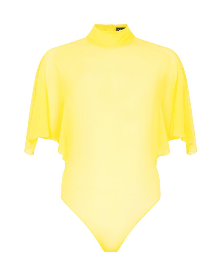 DRAPED SLEEVE BODYSUIT