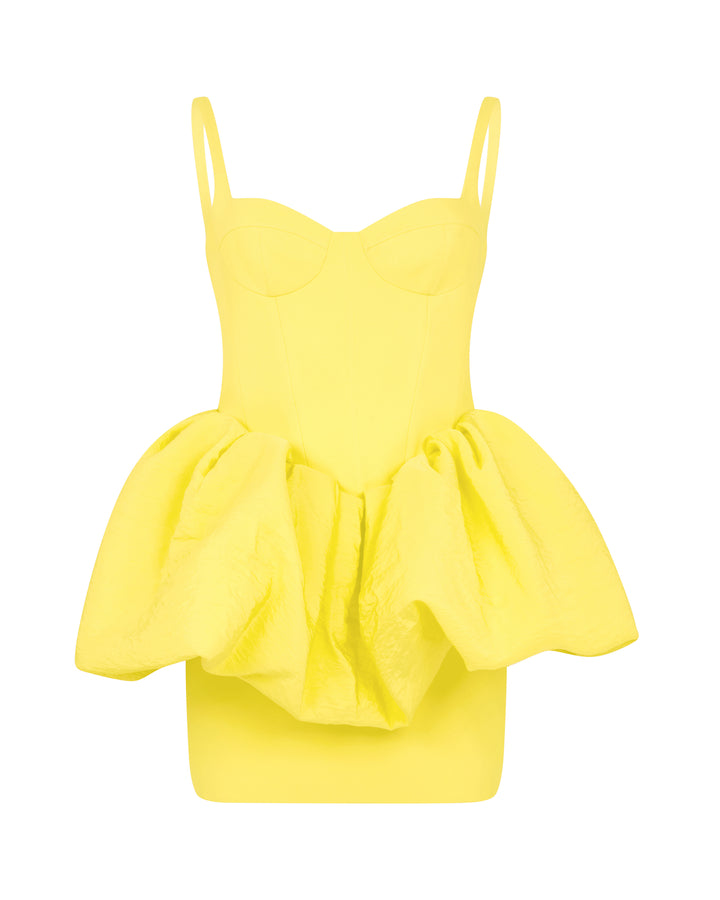 PUFF SKIRT DETAIL MINI DRESS