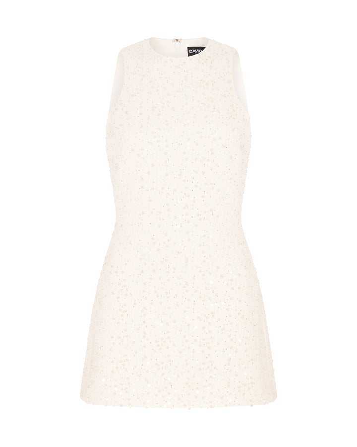 SEQUIN BOUCLE MINI DRESS