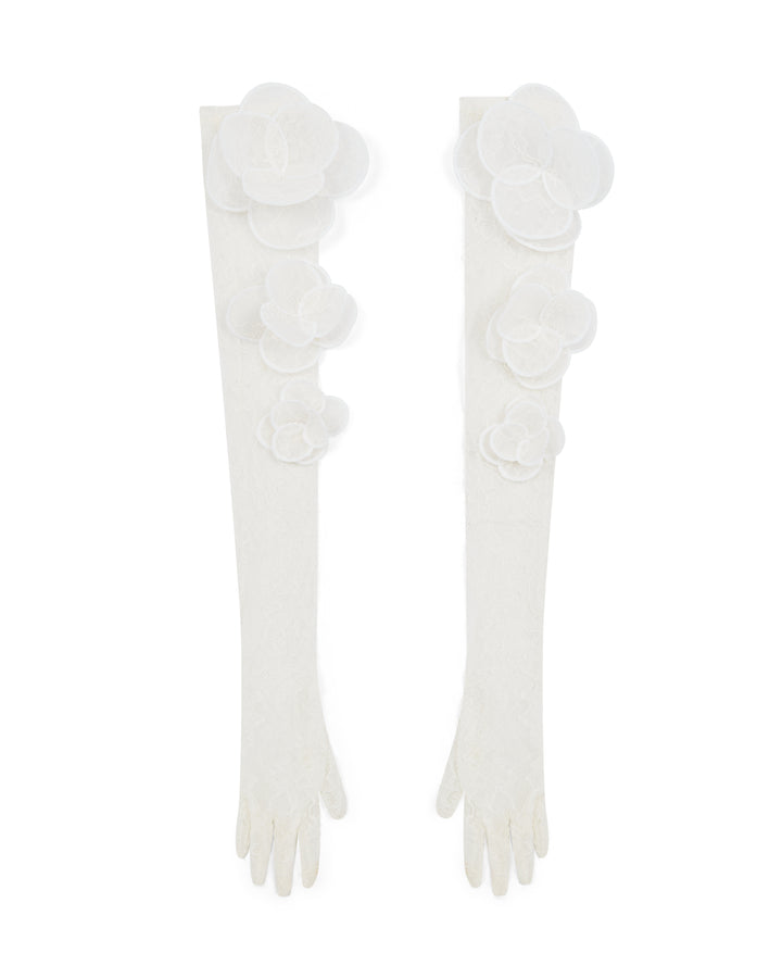 3D LACE FLOWER EMBROIDERED LACE GLOVES