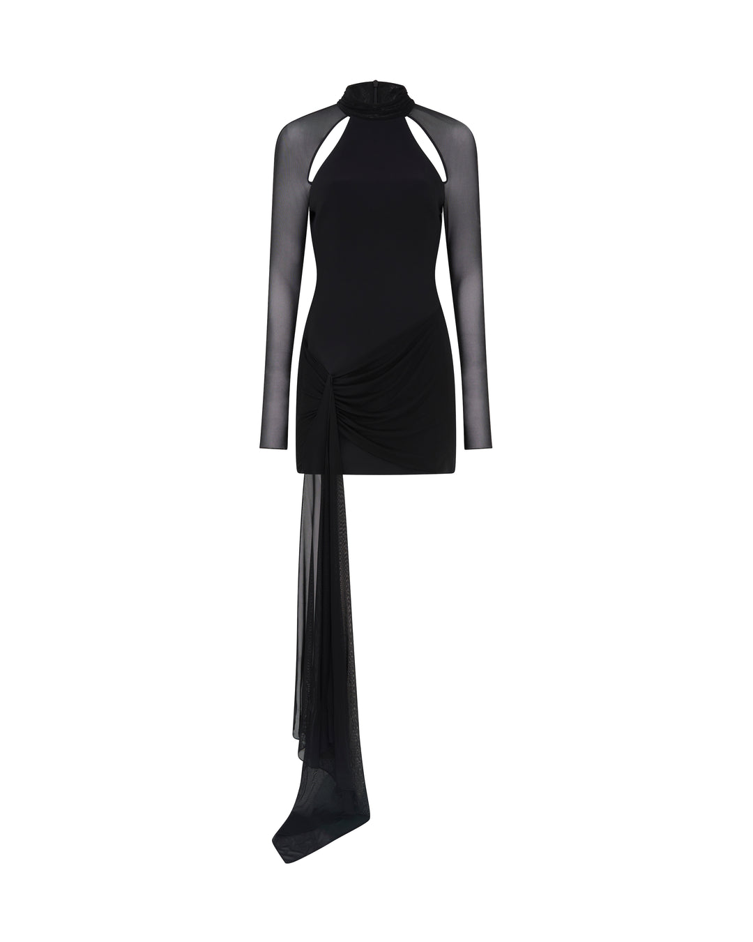 david koma mesh dress David Koma Ruched Mesh Gown in Pink