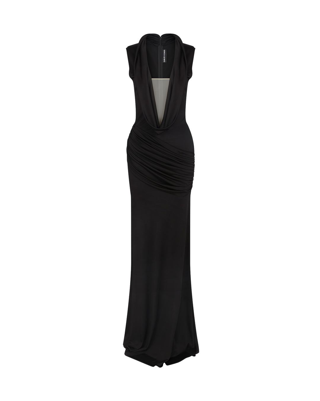 PLUNGE NECKLINE JERSEY GOWN