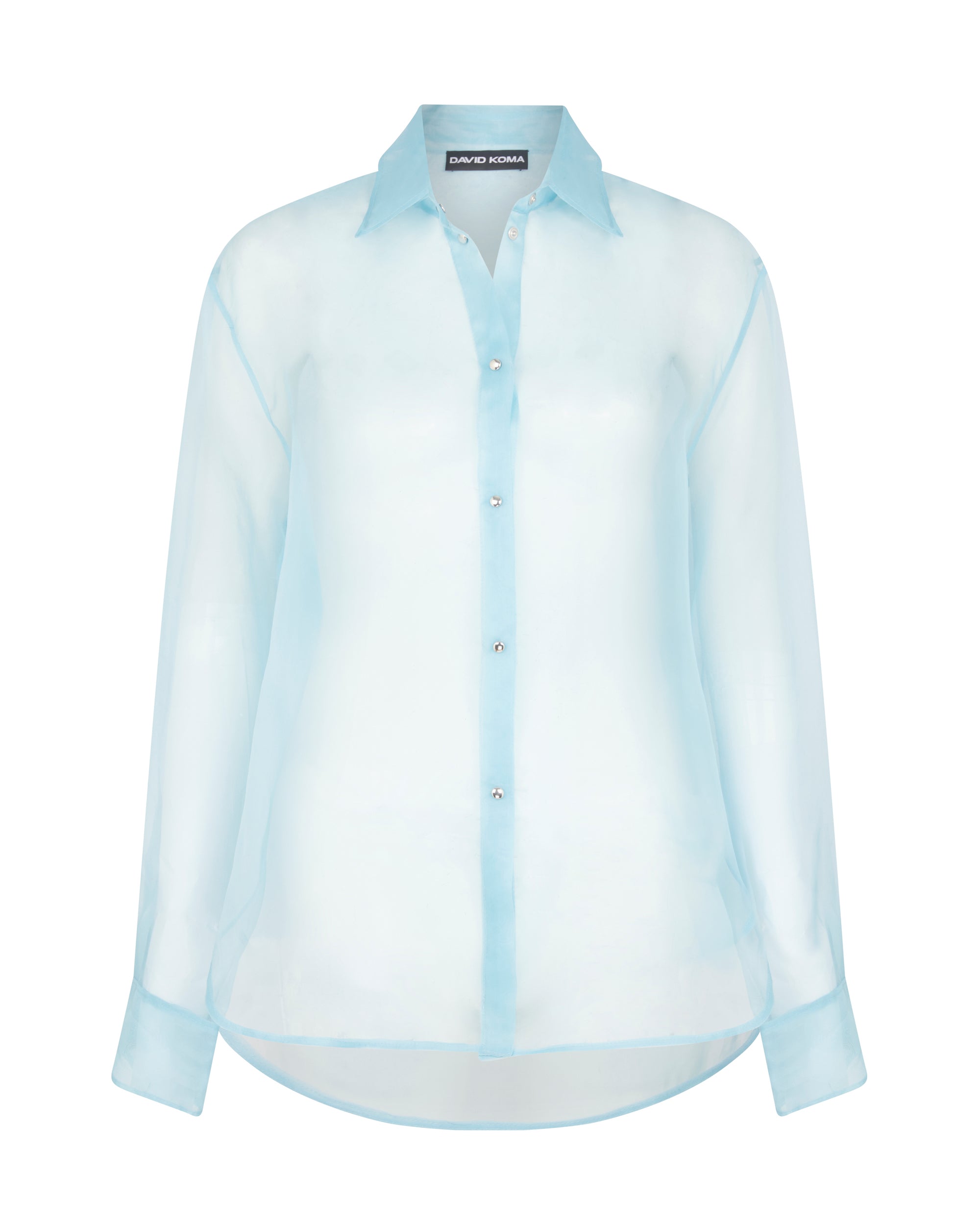 david koma ORGANZA OVERSHIRT BLUE