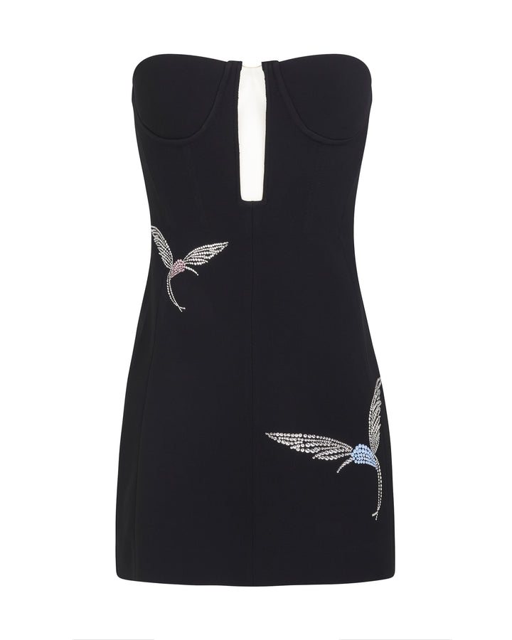 CRYSTAL HUMMINGBIRDS MINI DRESS
