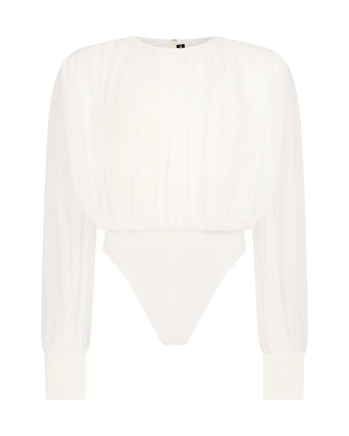 RUCHED BLOUSE BODYSUIT