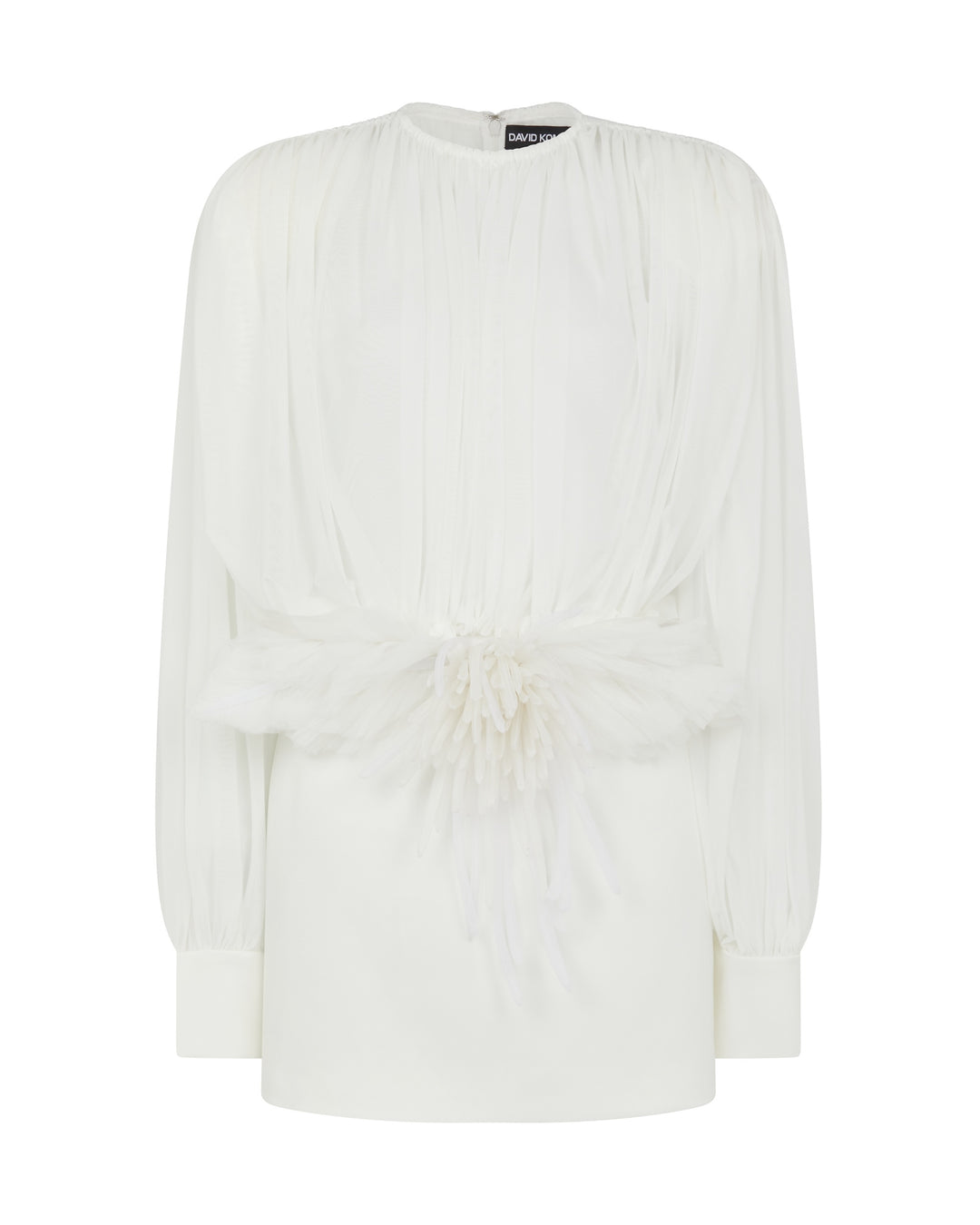 david koma white mini dress David Koma Chain Hip Mini Cami Dress in White & Silver
