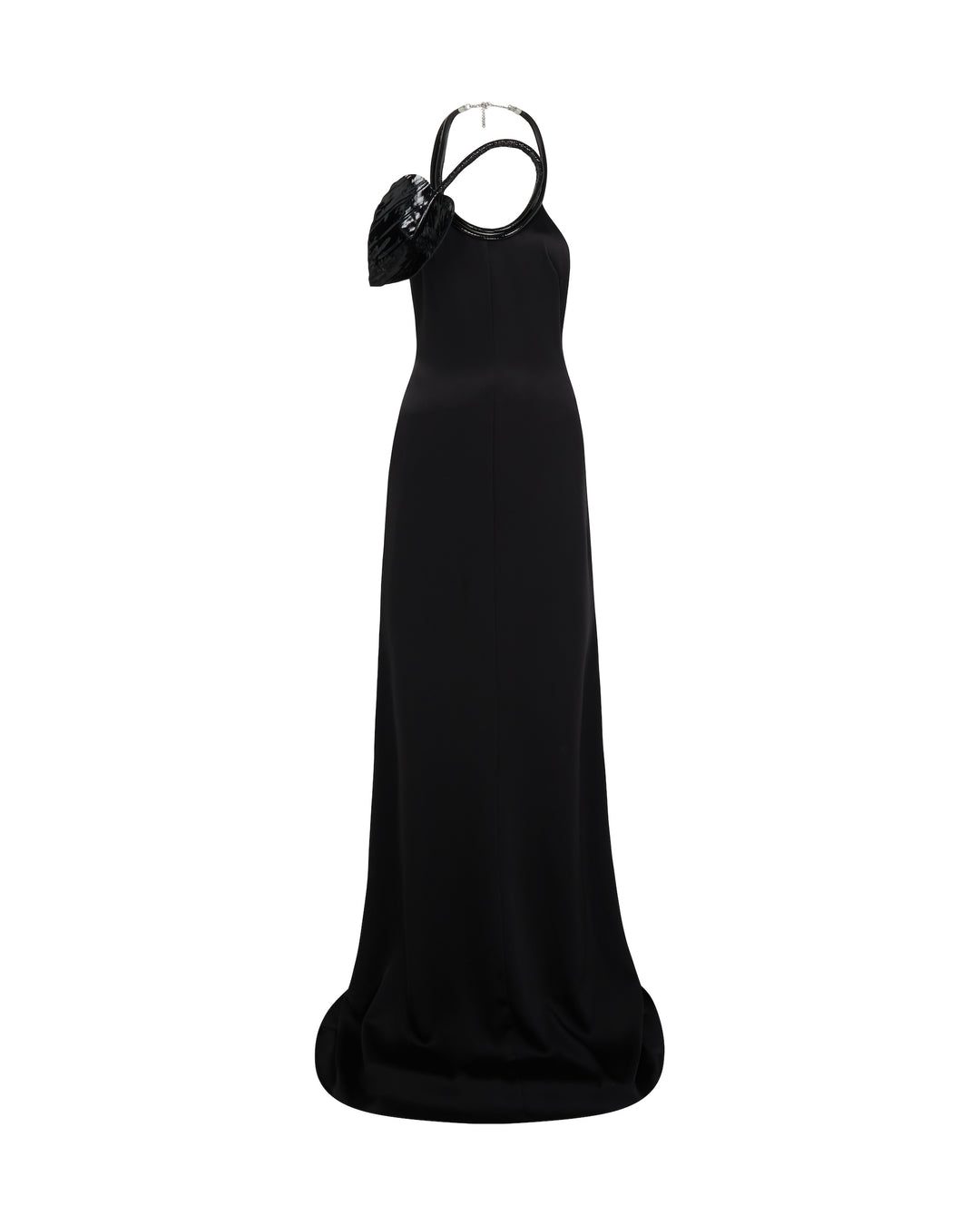 david koma leather dress David Koma Black Leather Strapless Mini Dress M