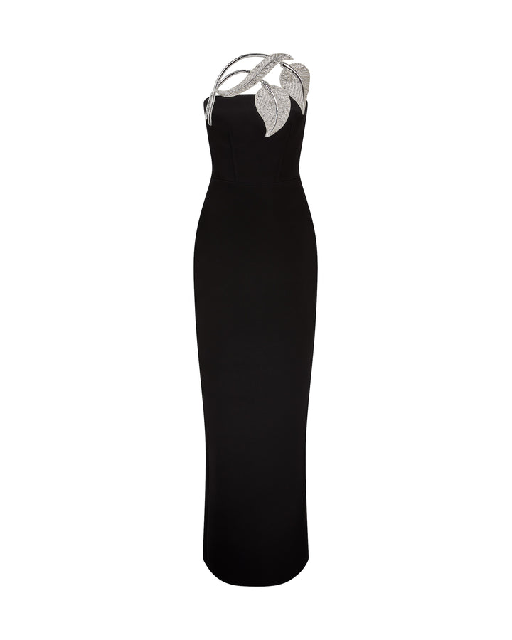 CRYSTAL LEAF CORSET GOWN