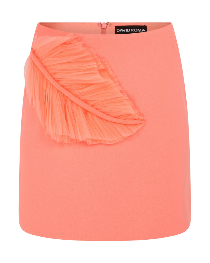 PLEATED LEAF MINI SKIRT