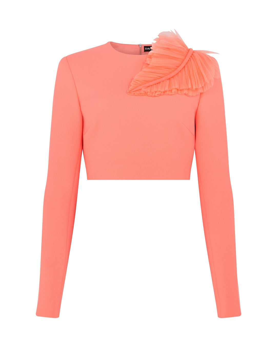 PLEATED LEAF LONG SLEEVED TOP