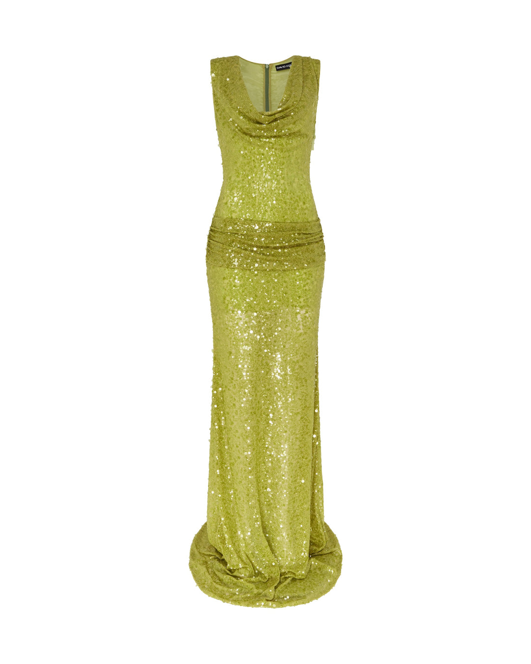 David Koma PLUNGE NECKLINE SEQUIN EMBELLISHED GOWN GREEN / 10 David Koma PLUNGE NECKLINE SEQUIN EMBELLISHED GOWN GREEN / 10