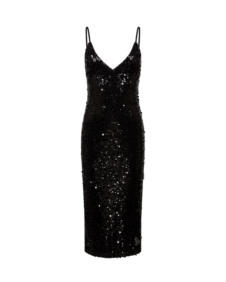 SEQUIN CAMISOLE MIDI DRESS