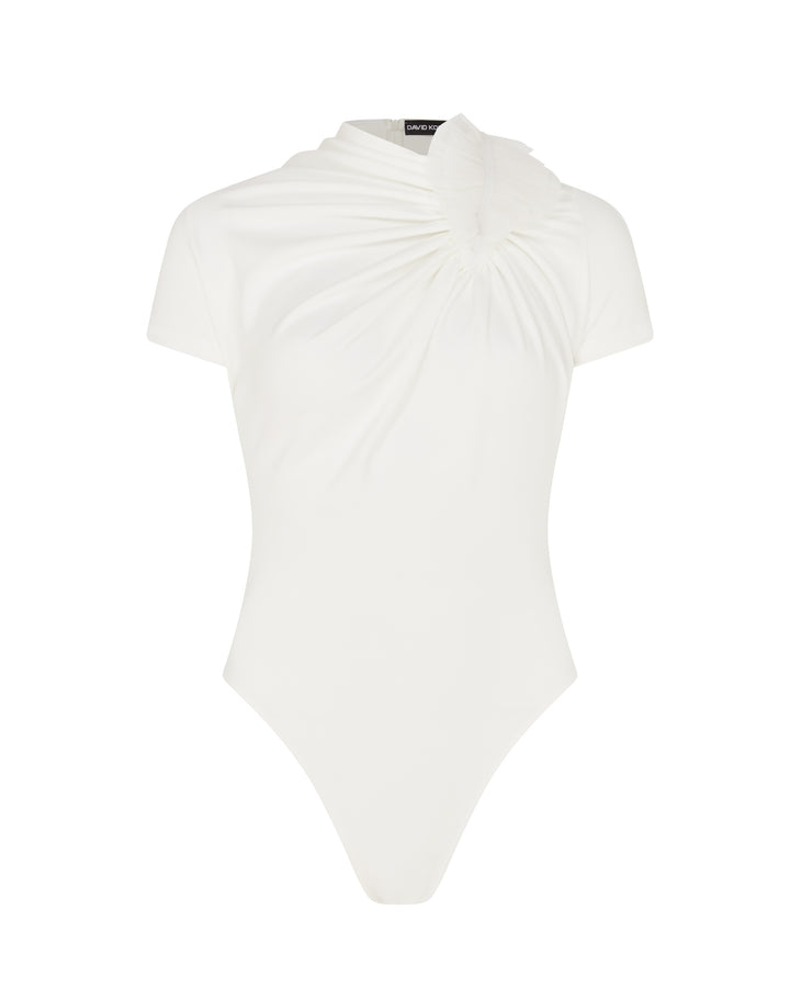 PLEATED LEAF BODYSUIT