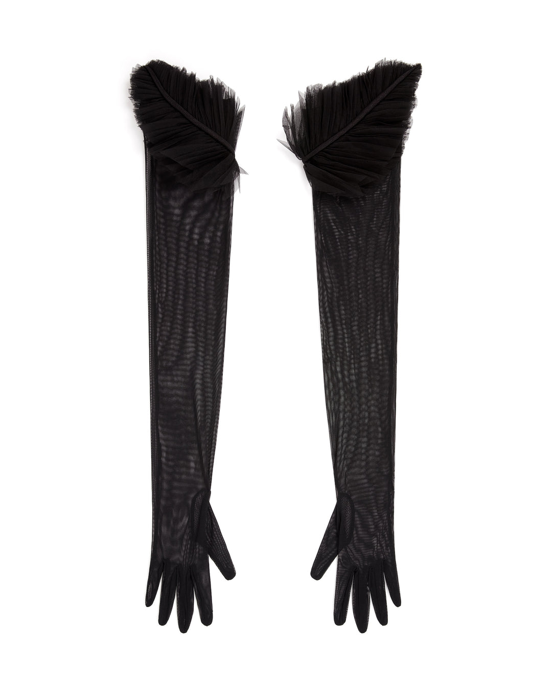 PLEATED LEAF LONG GLOVES