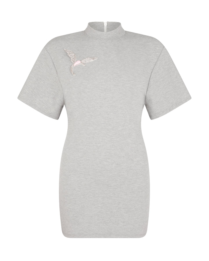 CRYSTAL HUMMINGBIRD SOFT JERSEY DRESS