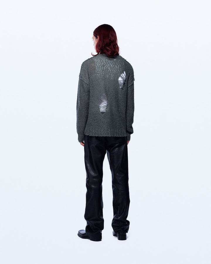DISTRESSED KNIT CHUNKY JUMPER
