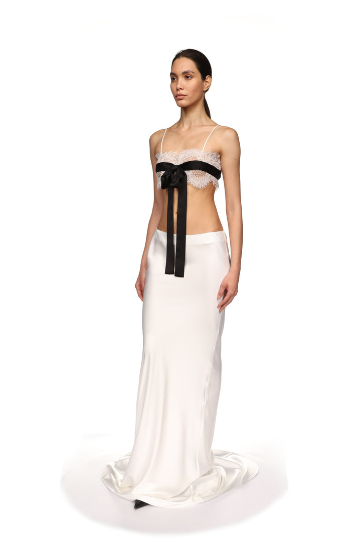 FRONT BOW AND LACE BRA TOP