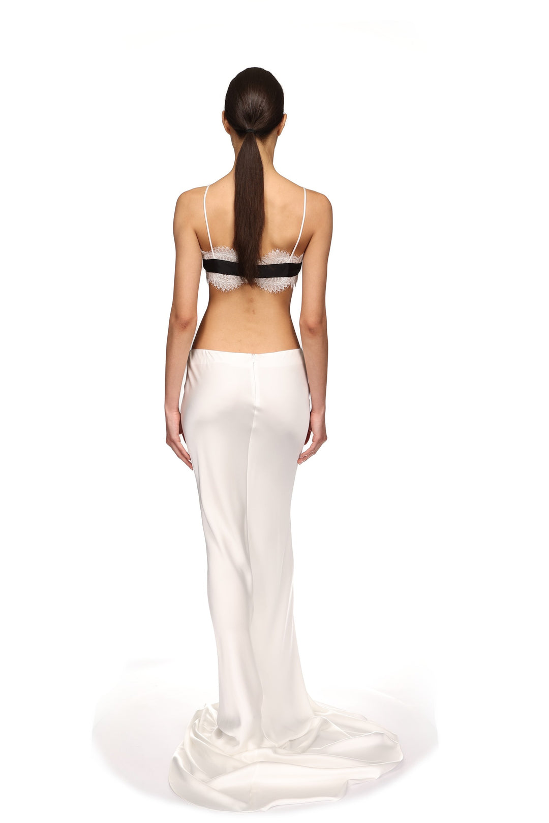 LOW WAIST SATIN MAXI SKIRT