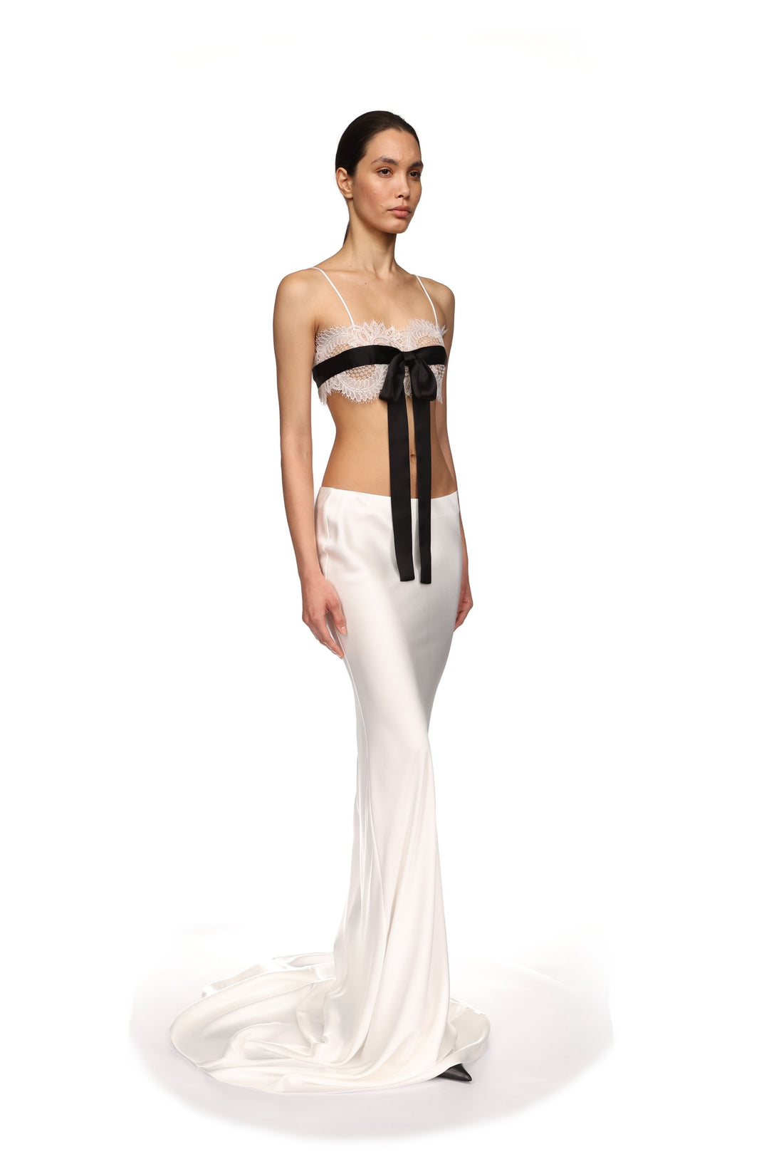FRONT BOW AND LACE BRA TOP