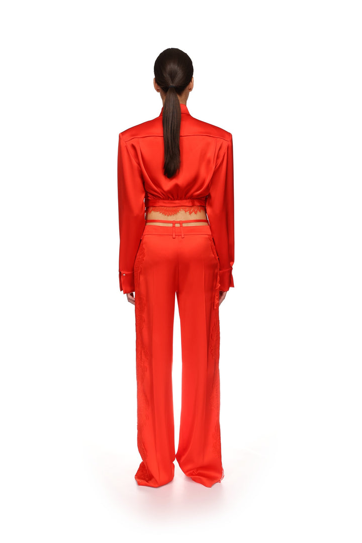 SIDE LACE INSERT TROUSERS