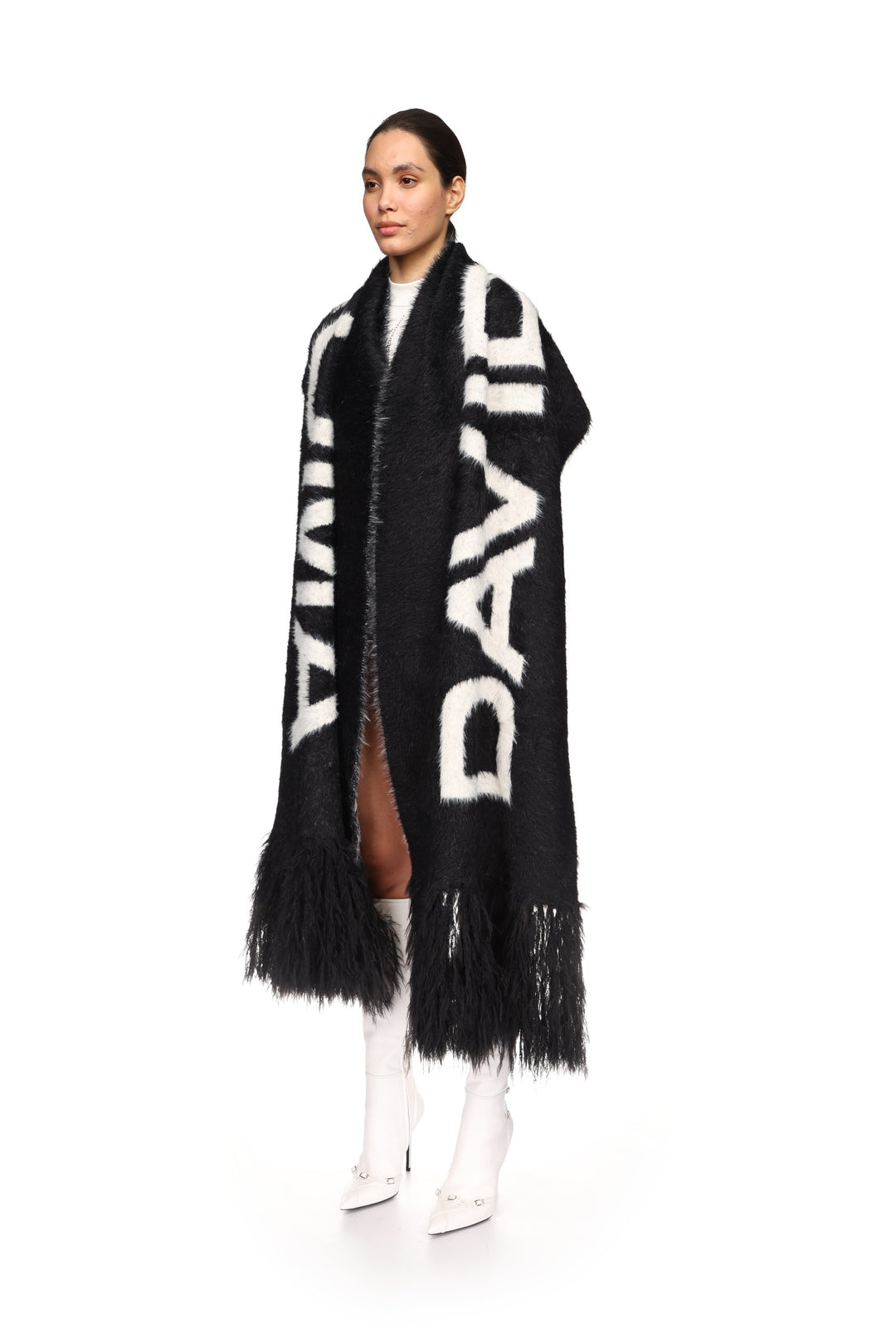 OVERSIZED DAVID KOMA LOGO SCARF