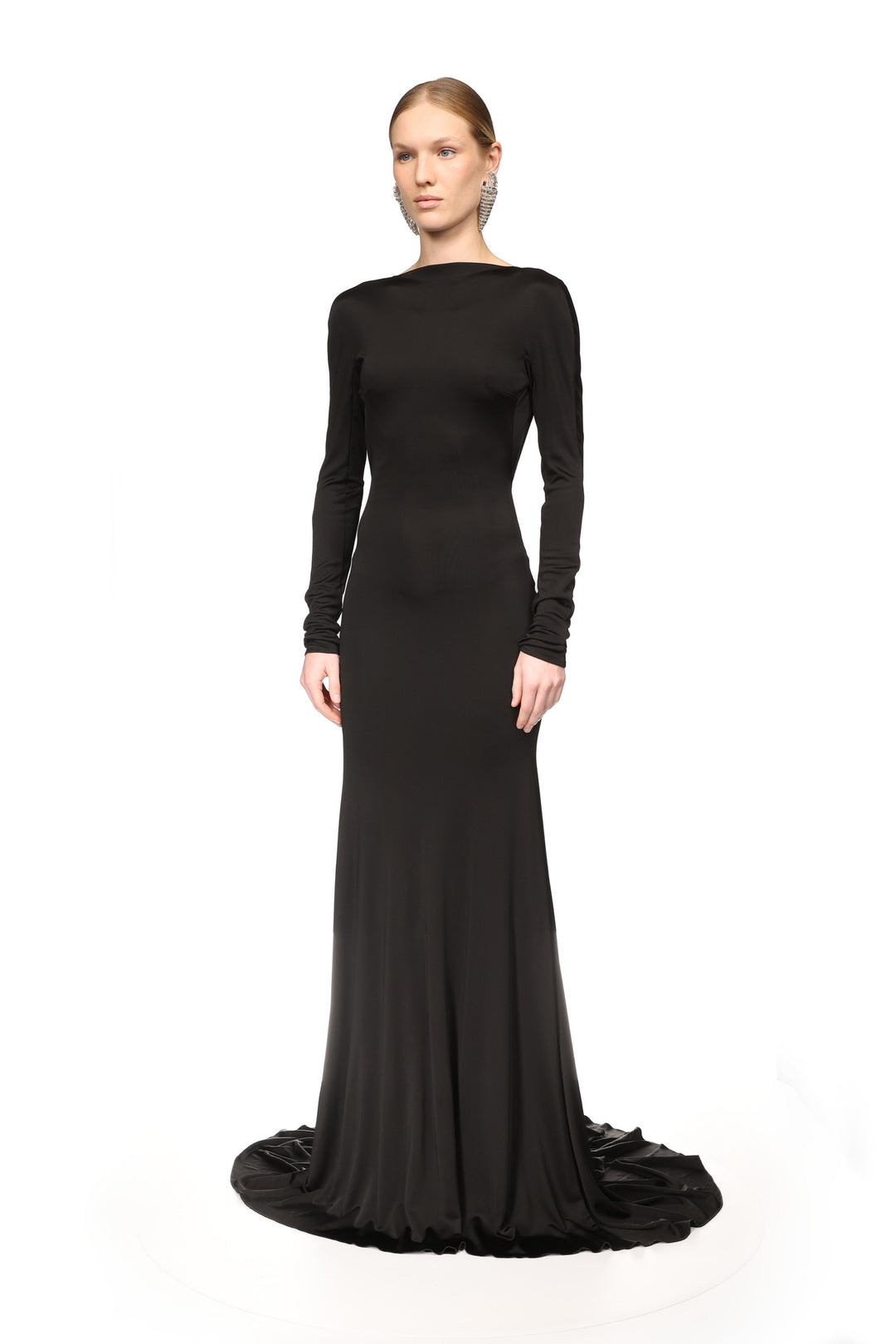 GATHER DETAIL AND OPEN BACK GOWN