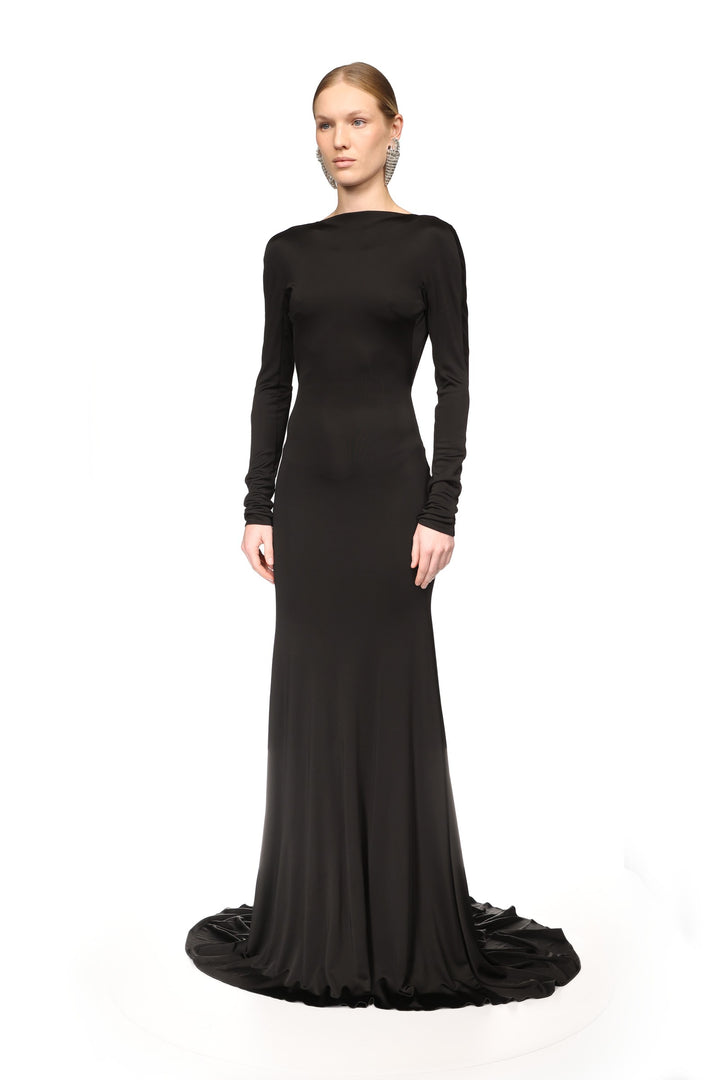 GATHER DETAIL AND OPEN BACK GOWN