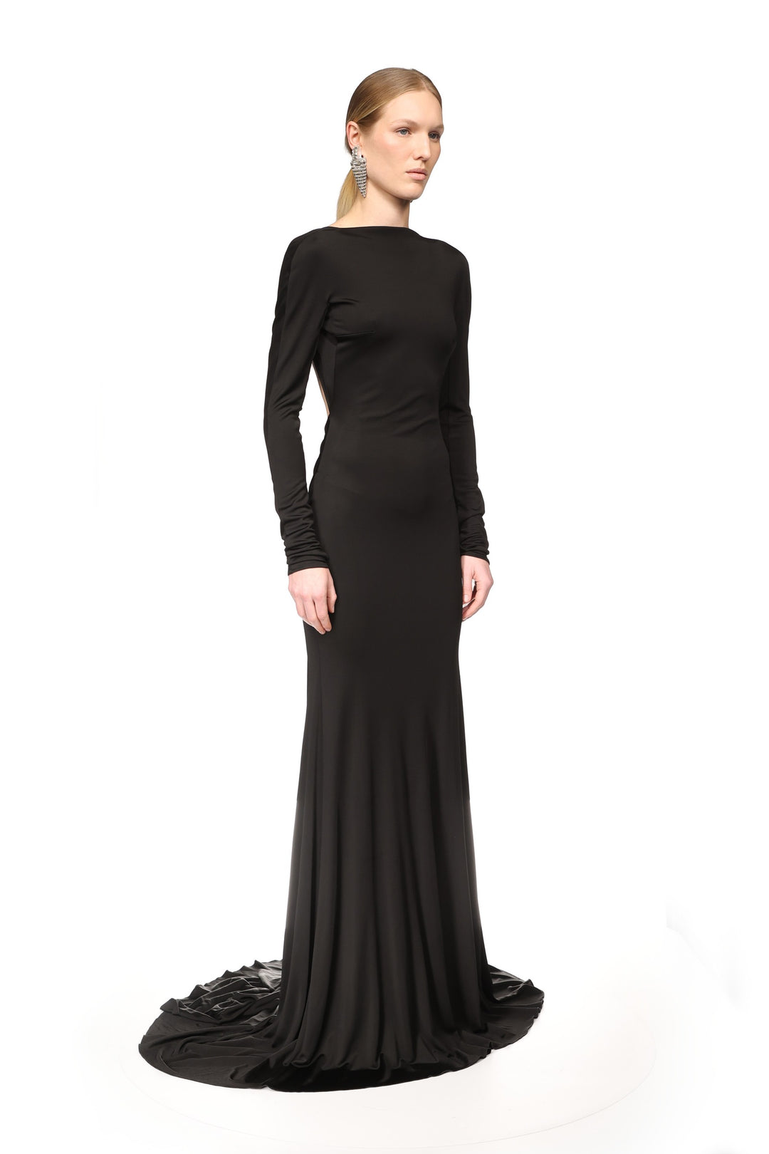 GATHER DETAIL AND OPEN BACK GOWN