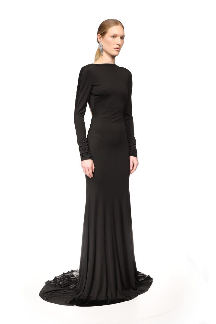 GATHER DETAIL AND OPEN BACK GOWN