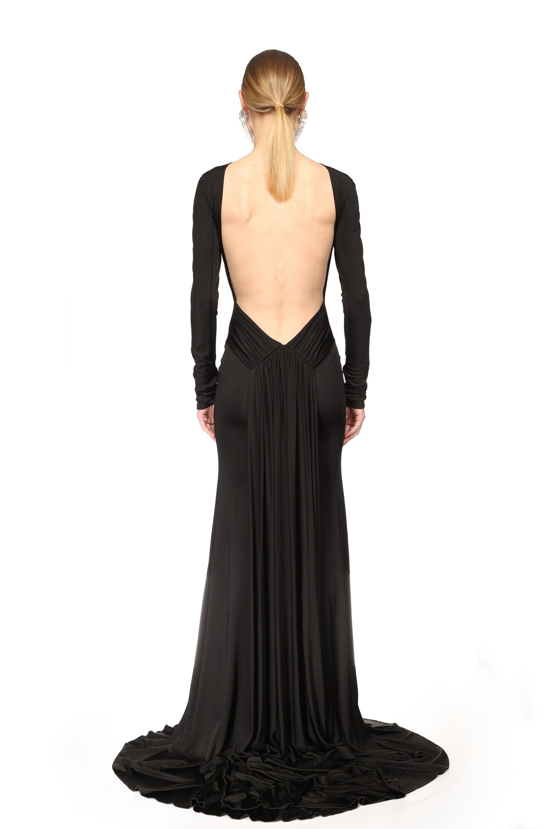 GATHER DETAIL AND OPEN BACK GOWN
