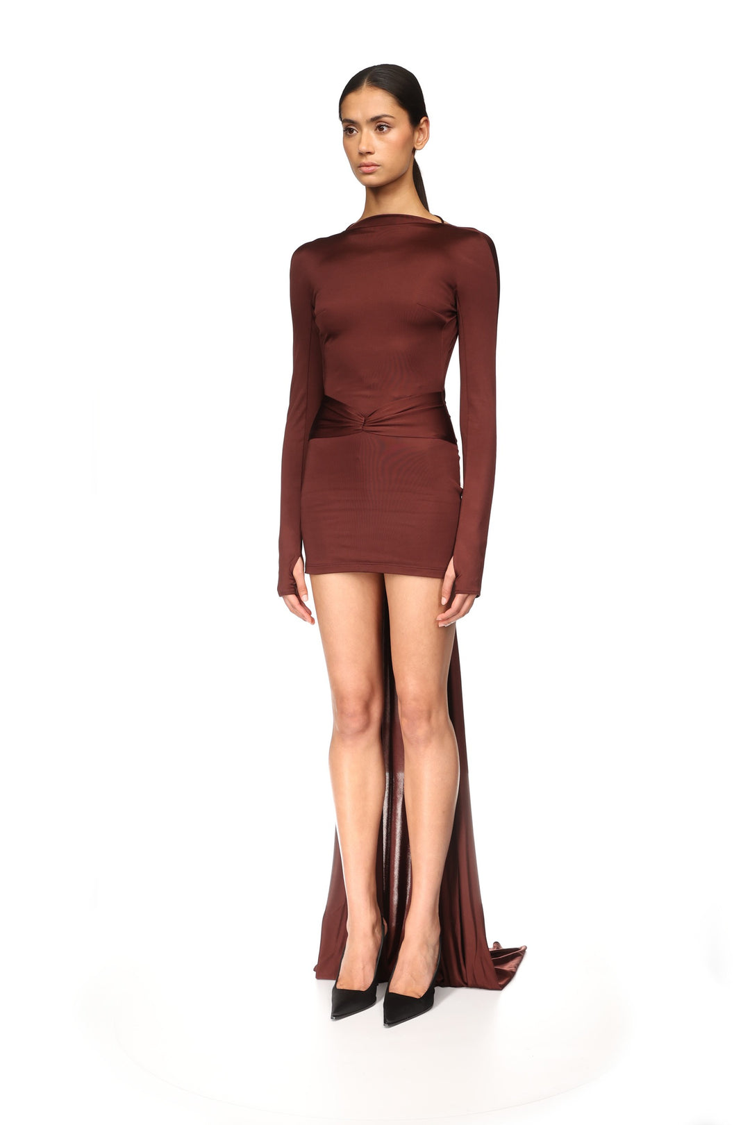 GATHER DETAIL AND TRAIN MINI DRESS
