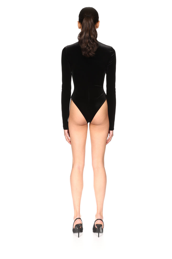 LONG SLEEVE VELVET JERSEY BODYSUIT